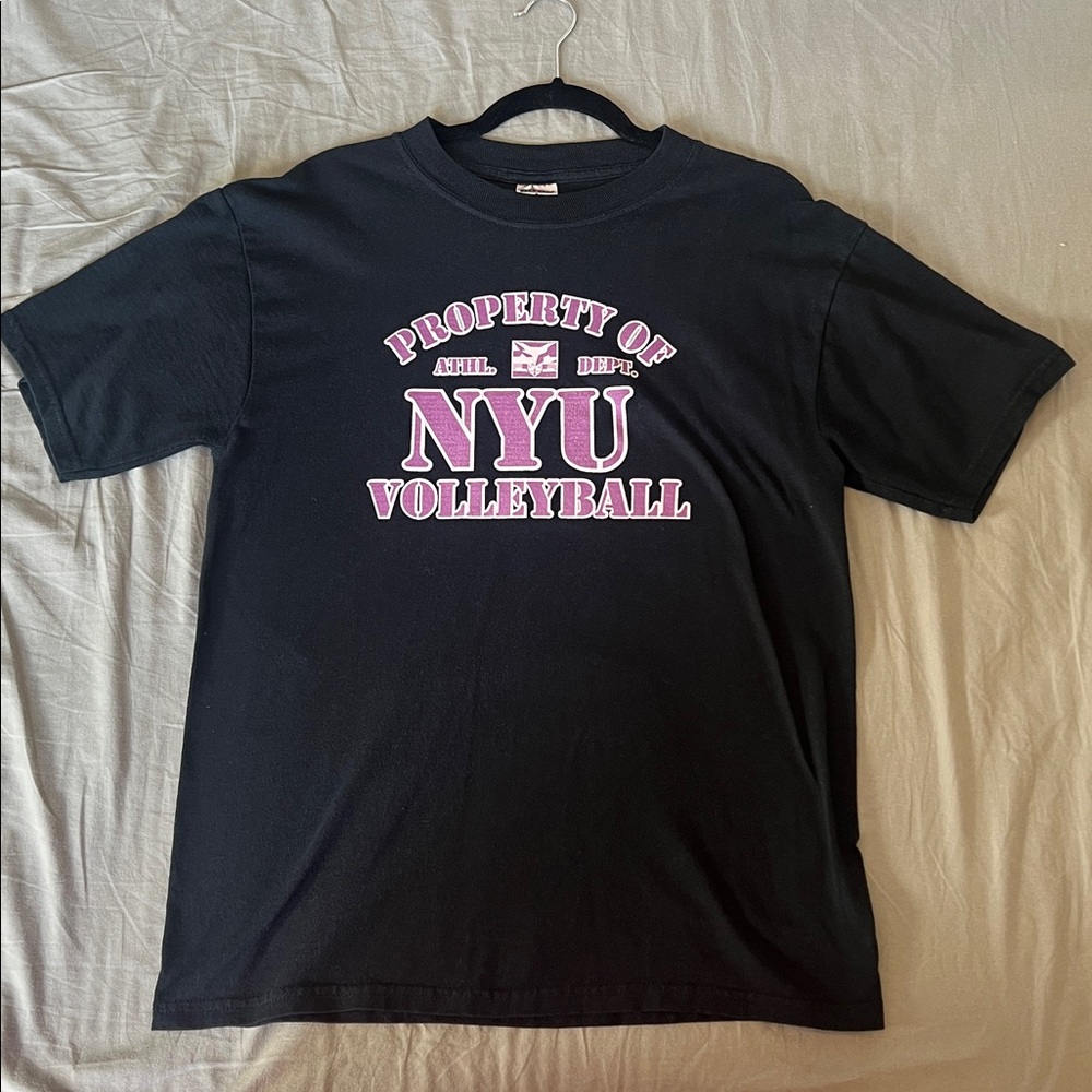 Black NYU Volleyball T-Shirt